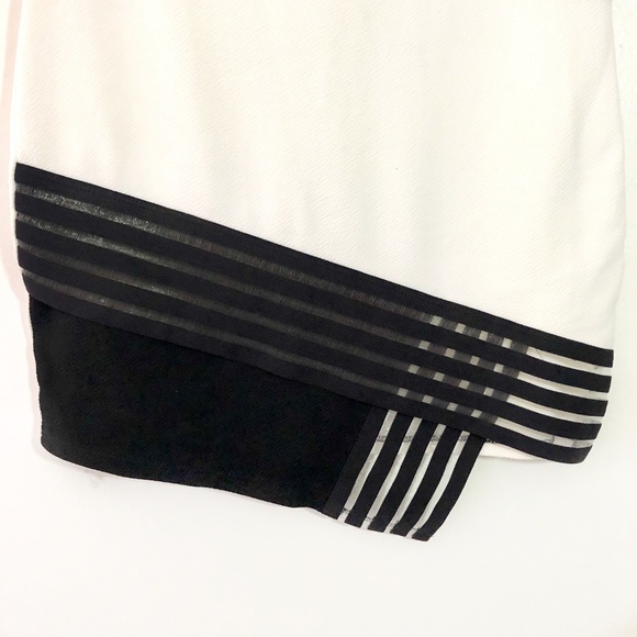 NWT Black & White Asymmetrical Sleeveless Bodycon - Picture 4 of 6